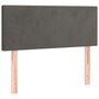 Voir la diapositive 2 : VIDAXL Tete de lit Gris fonce 100x5x78/88 cm Velours