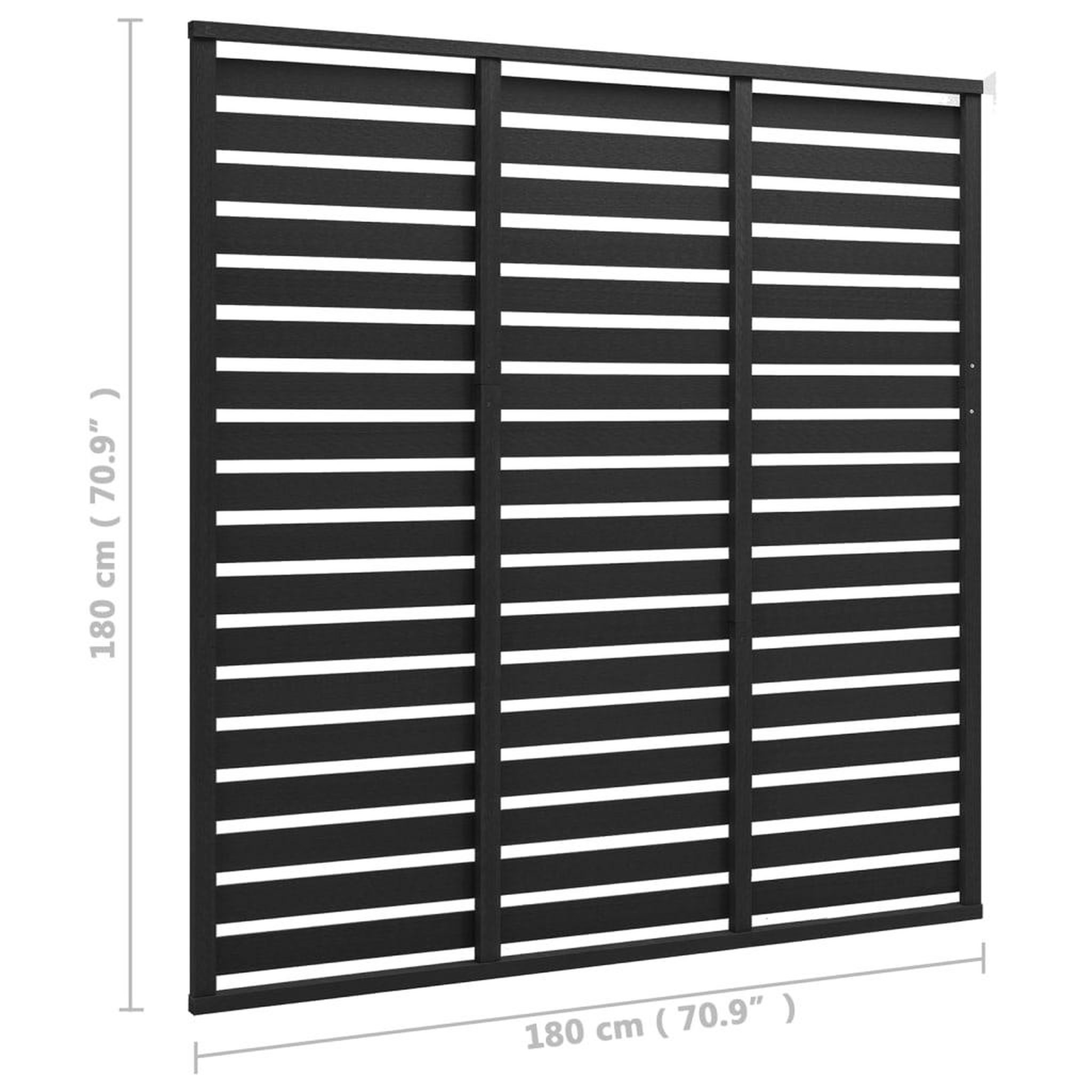 Voir la diapositive 5 : VIDAXL Panneau de cloture WPC 180x180 cm Noir
