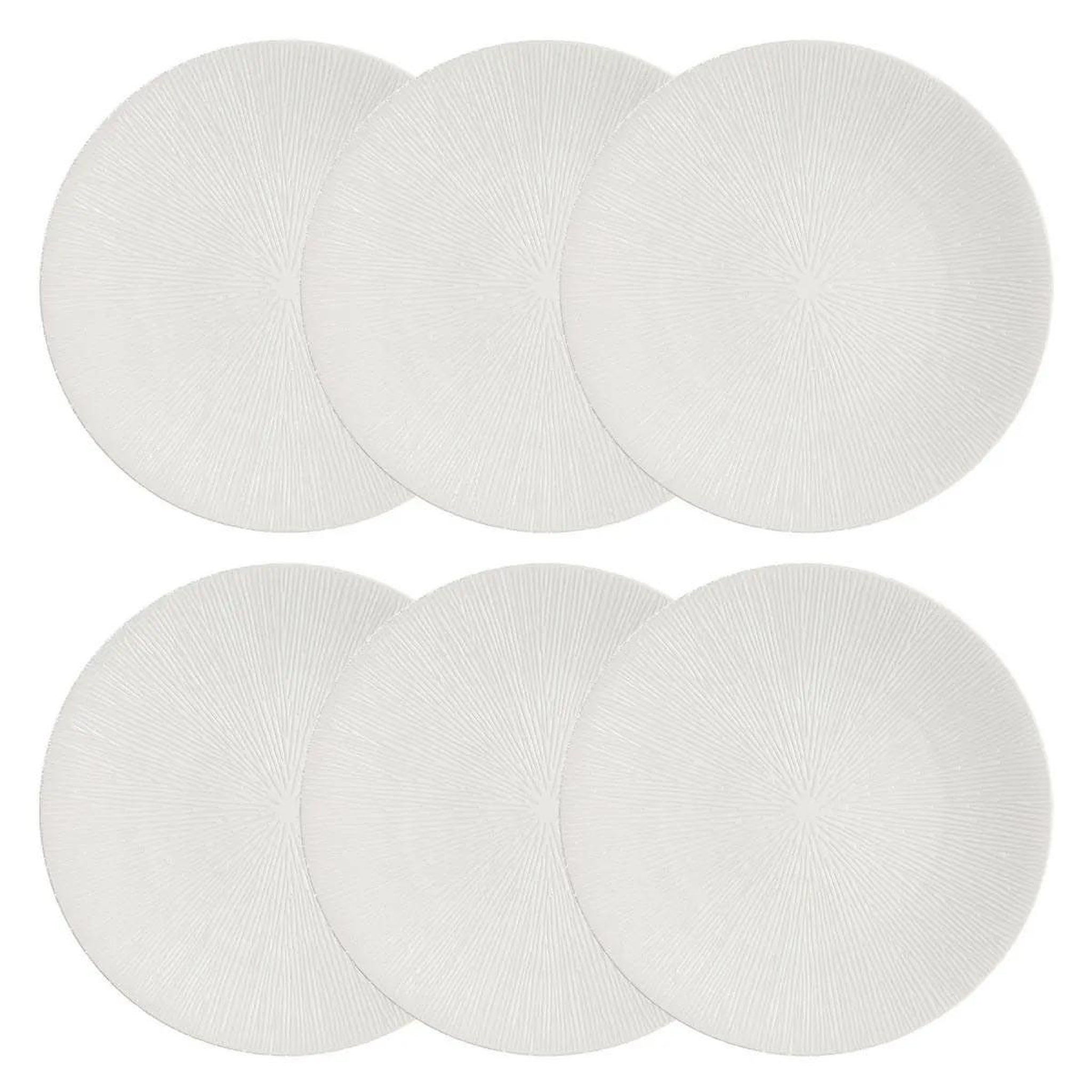 SECRET DE GOURMET Lot de 6 assiettes plates  atelier  27cm crème