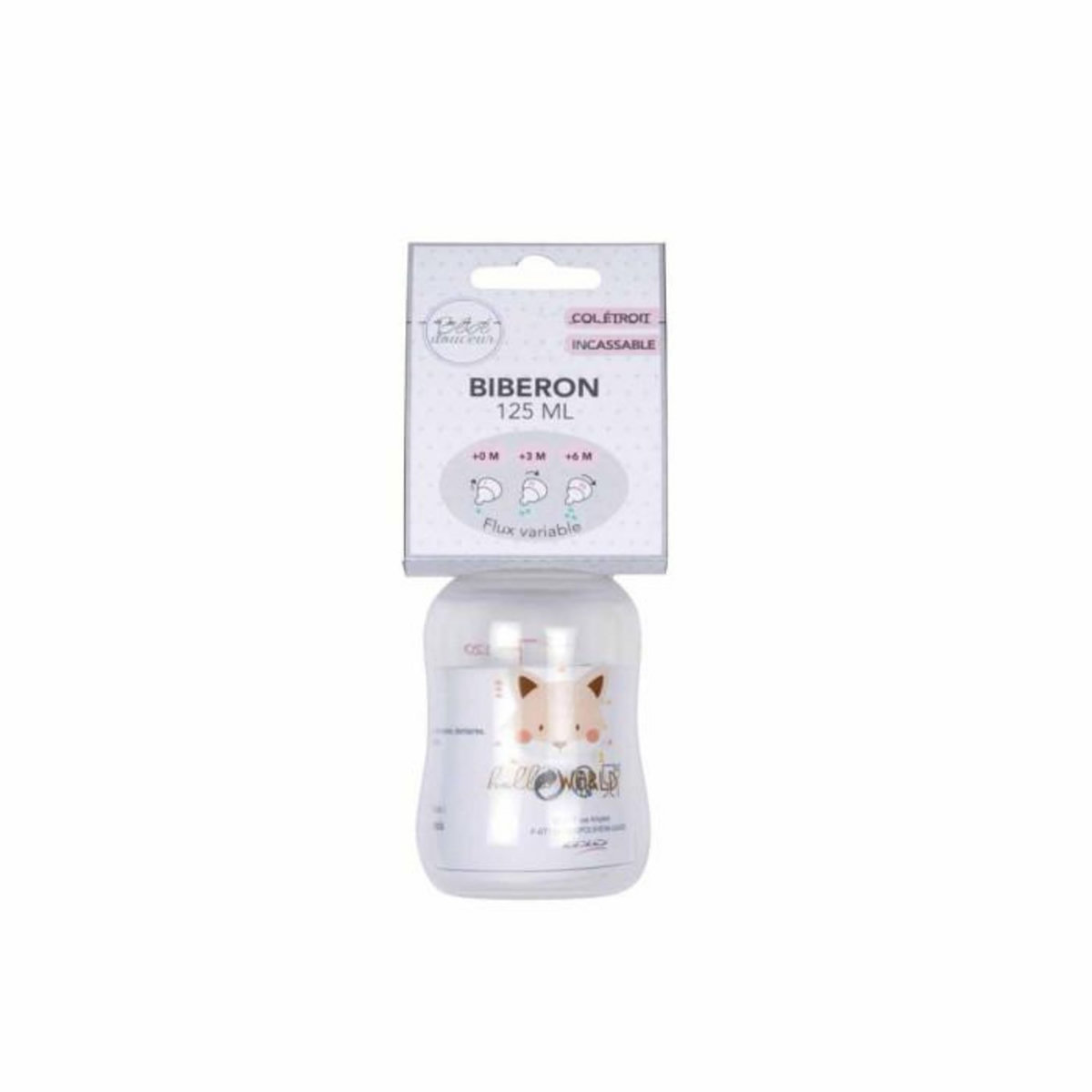 Paris Prix Biberon Col Étroit  Renard  125ml Beige