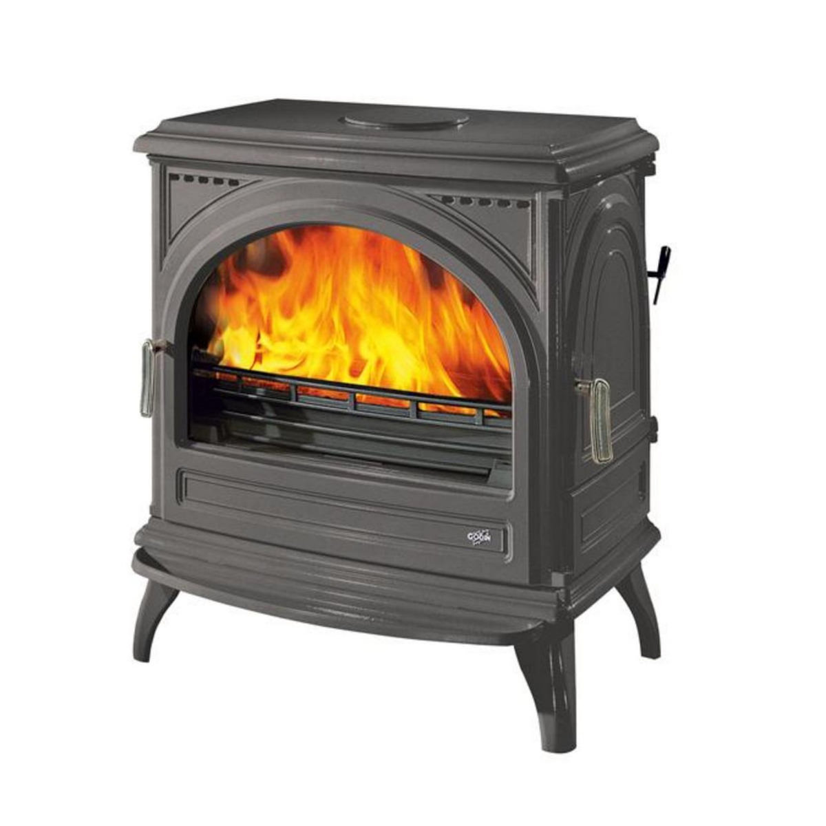 Godin Poêle à bois fonte 9kw anthracite - 366106ANTHRACITE