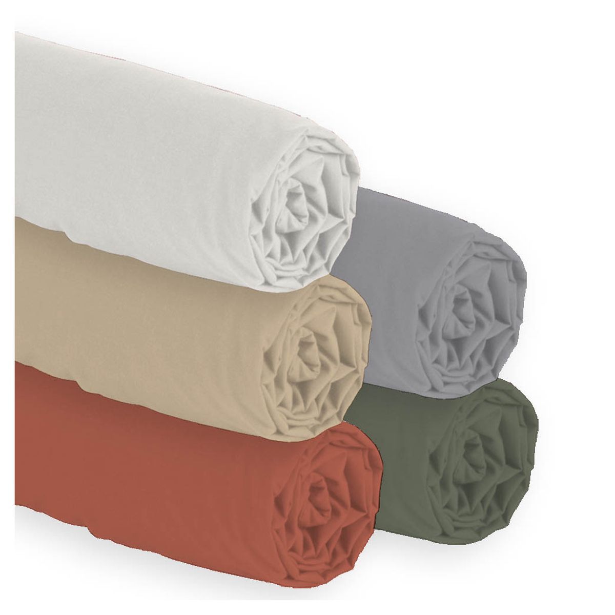 Drap housse uni en coton 