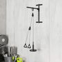 Voir la diapositive 2 : HOMCOM Station de traction murale - machine poulie musculation - LAT pulldown exercices - acier nylon rouge noir