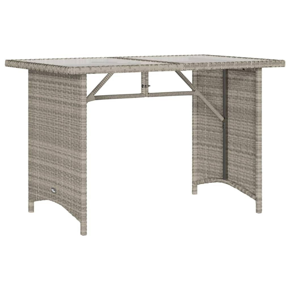 VIDAXL Ensemble a manger de jardin et coussins 2 pcs gris clair rotin