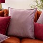 Voir la diapositive 5 : ATMOSPHERA Coussin Déco Uni  Lilou  55x55cm Parme
