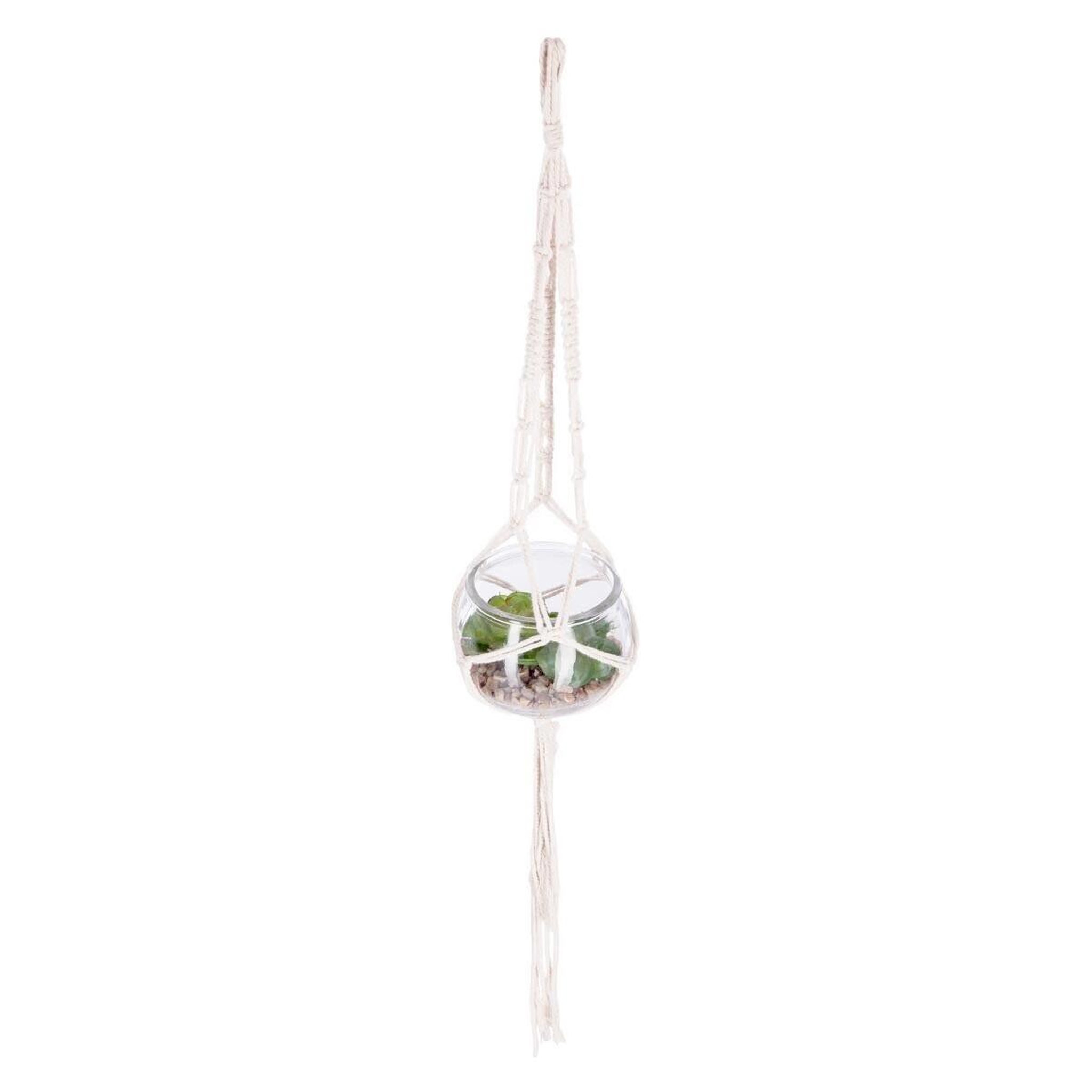 ATMOSPHERA Plante artificielle à suspendre  verre  53cm transparent