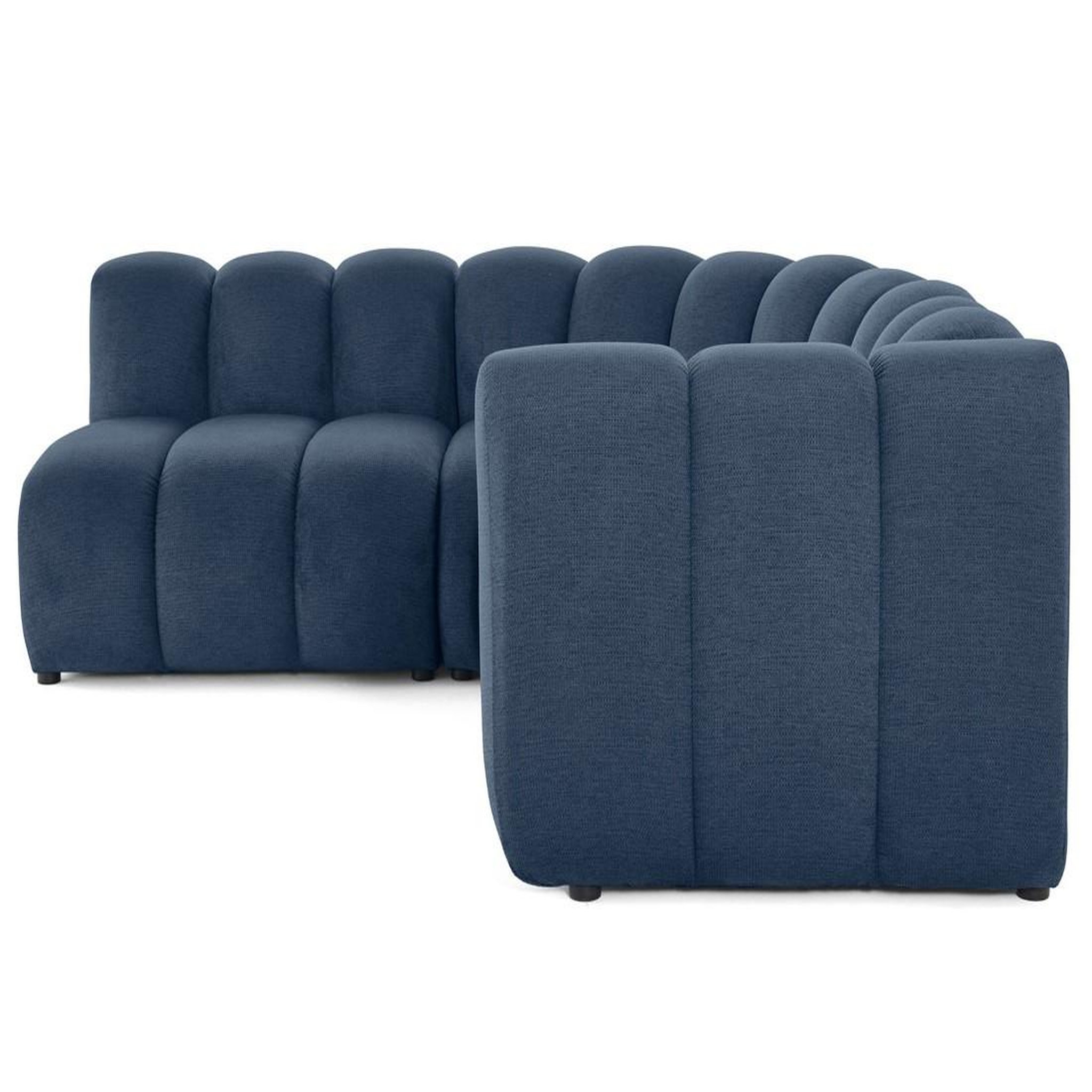 Voir la diapositive 6 : LISA DESIGN Debbie - canapé modulable d'angle gauche 4 places avec accoudoir en tissu texturé