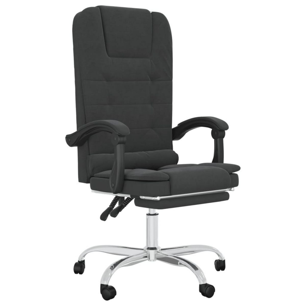 VIDAXL Fauteuil de massage inclinable de bureau Noir Similicuir