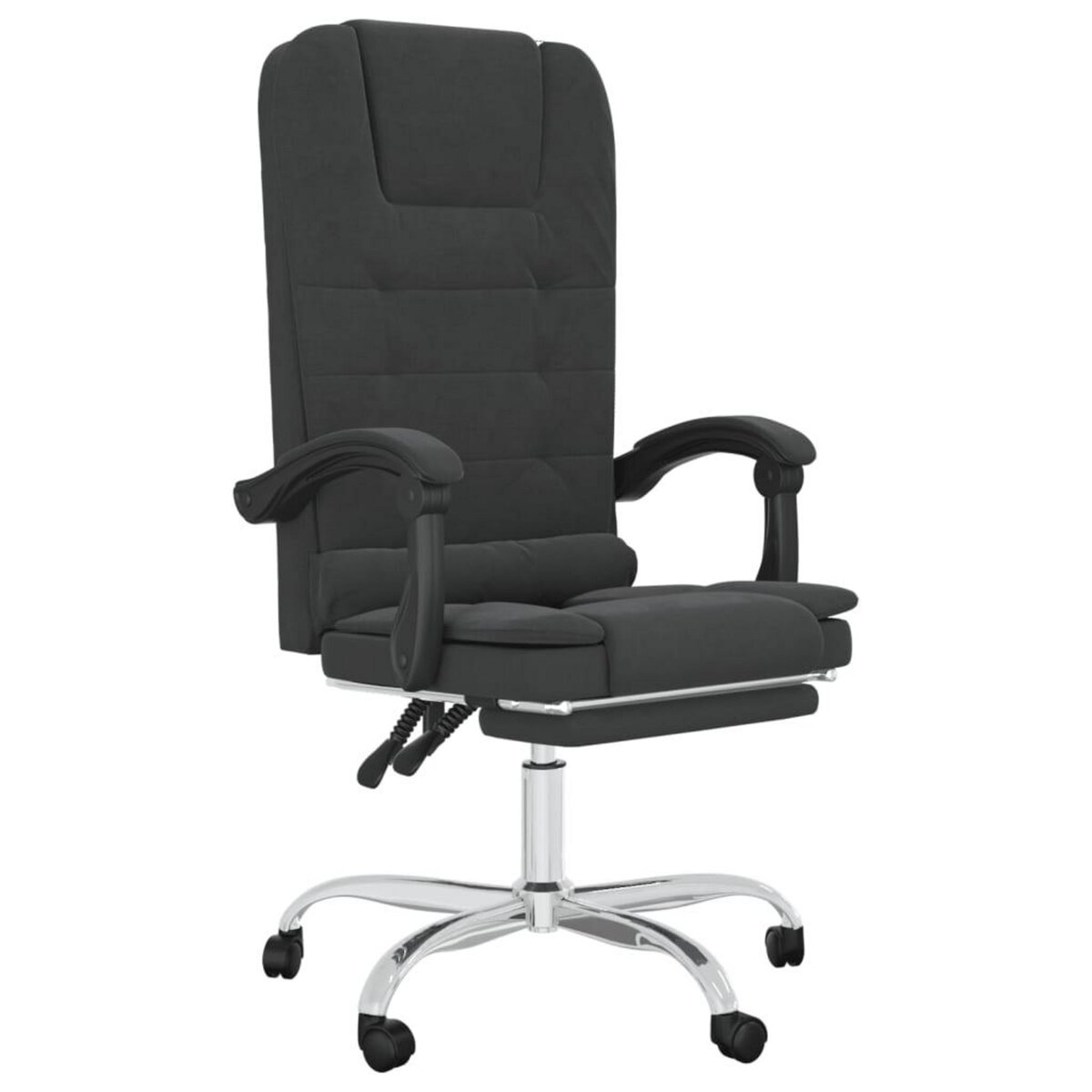 VIDAXL Fauteuil de massage inclinable de bureau Noir Similicuir