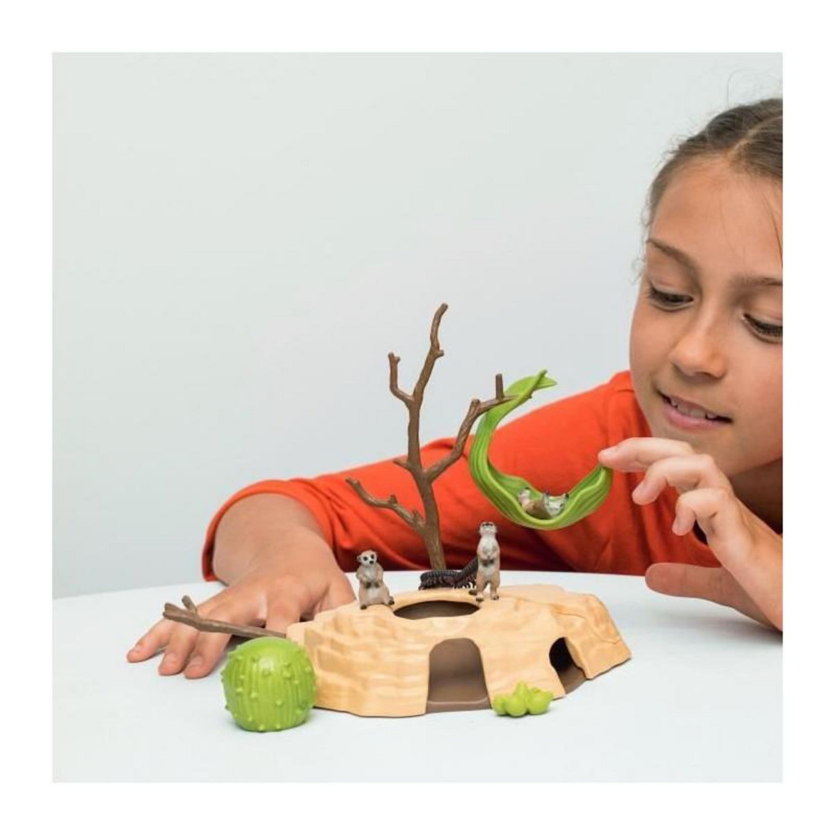 Schleich Coffret Rendez-vous des suricates, figurines animaux sauvages, Schleich 42595 Wild Life, Pour enfant des 3 ans