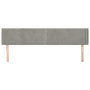 Voir la diapositive 3 : VIDAXL Tete de lit avec oreilles Gris clair 163x16x78/88 cm Velours