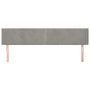 Voir la diapositive 3 : VIDAXL Tete de lit avec oreilles Gris clair 163x16x78/88 cm Velours