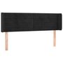 Voir la diapositive 2 : VIDAXL Tete de lit avec oreilles Noir 147x16x78/88 cm Velours