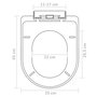 Voir la diapositive 6 : VIDAXL Sieges de toilette avec couvercles 2 pcs Plastique Blanc