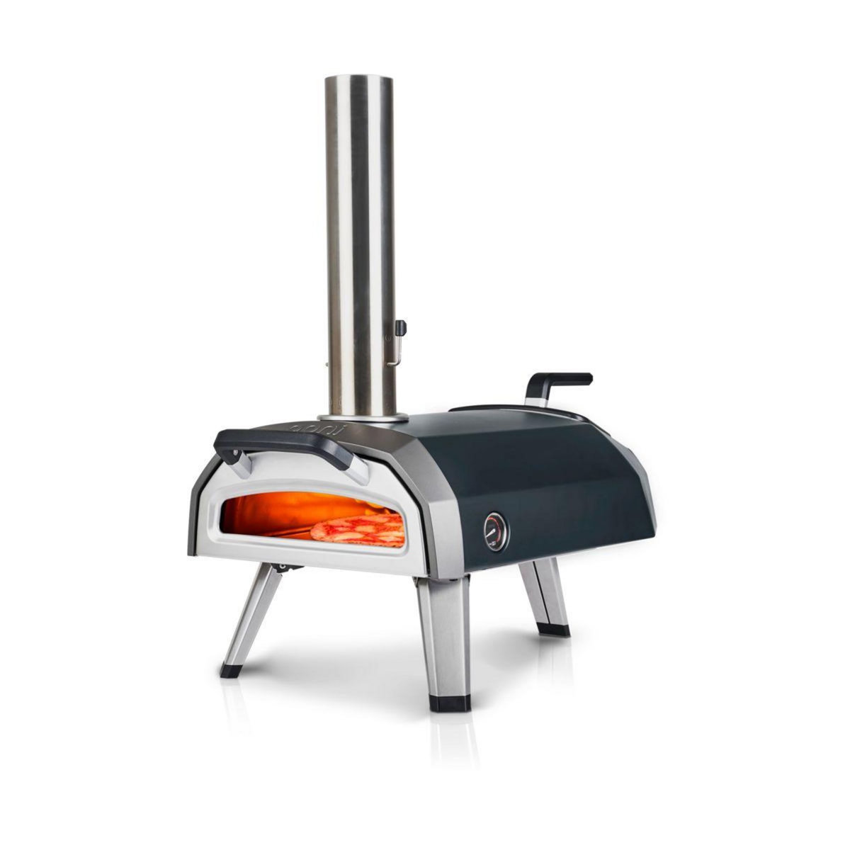 OONI Four à pizza charbon Karu 2 noir inox multicombustible pizza 30 cm, préchauffage 20 min, de 110 à 500°C
