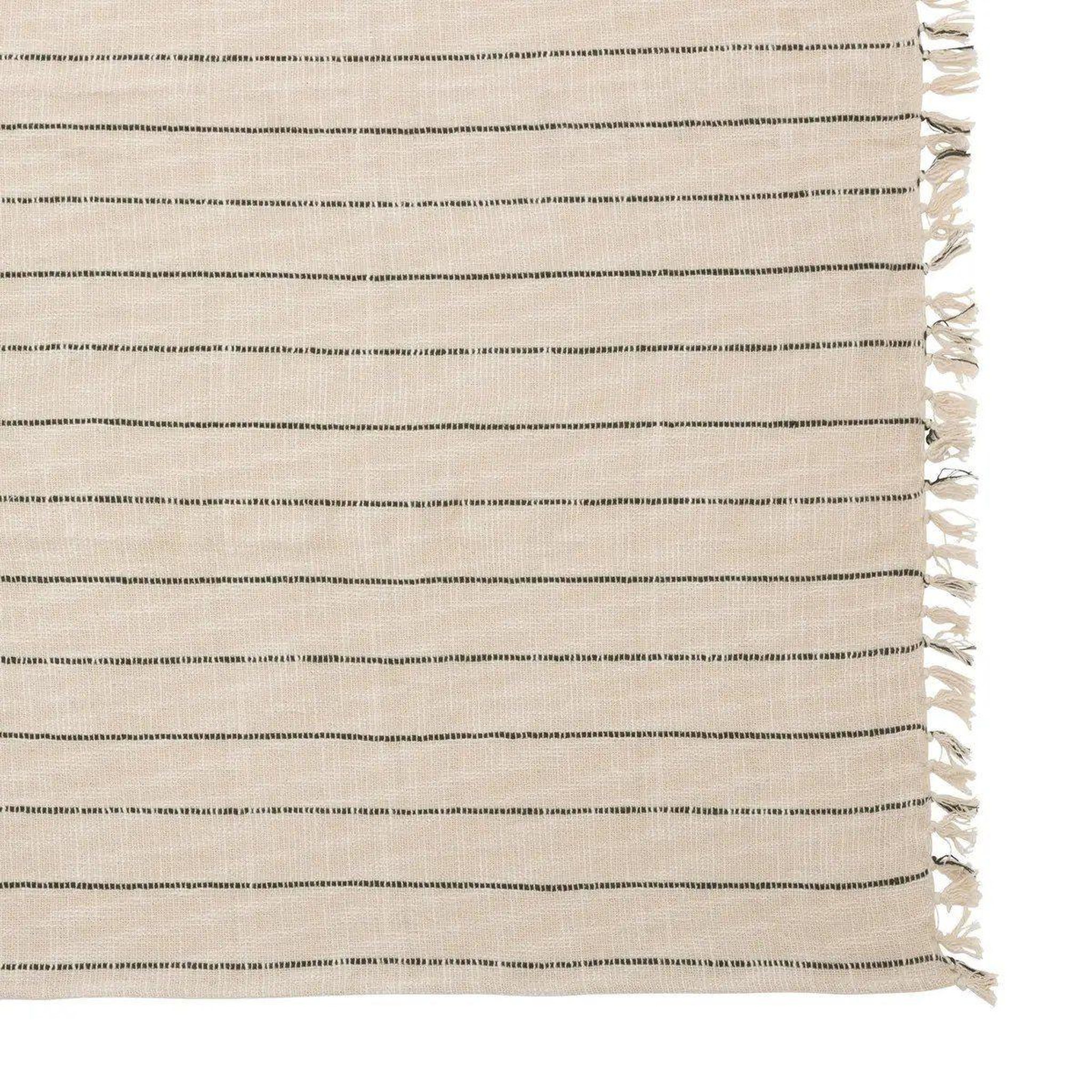 Voir la diapositive 3 : ATMOSPHERA Dessus de lit rayé  exotic panama  240x260cm beige