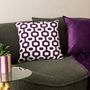 Voir la diapositive 2 : ATMOSPHERA Housse de coussin chenille 40x40 violet