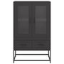Voir la diapositive 5 : VIDAXL Buffet haut noir 68x39x111,5 cm acier