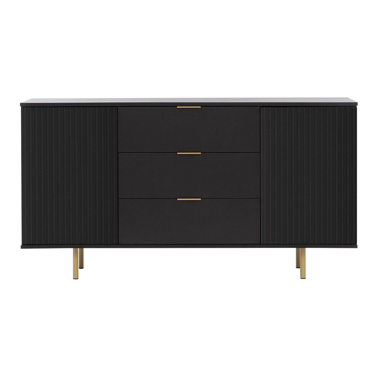 BEST MOBILIER Monica - buffet - noir - 150 cm
