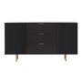 Voir la diapositive 3 : BEST MOBILIER Monica - buffet - noir - 150 cm