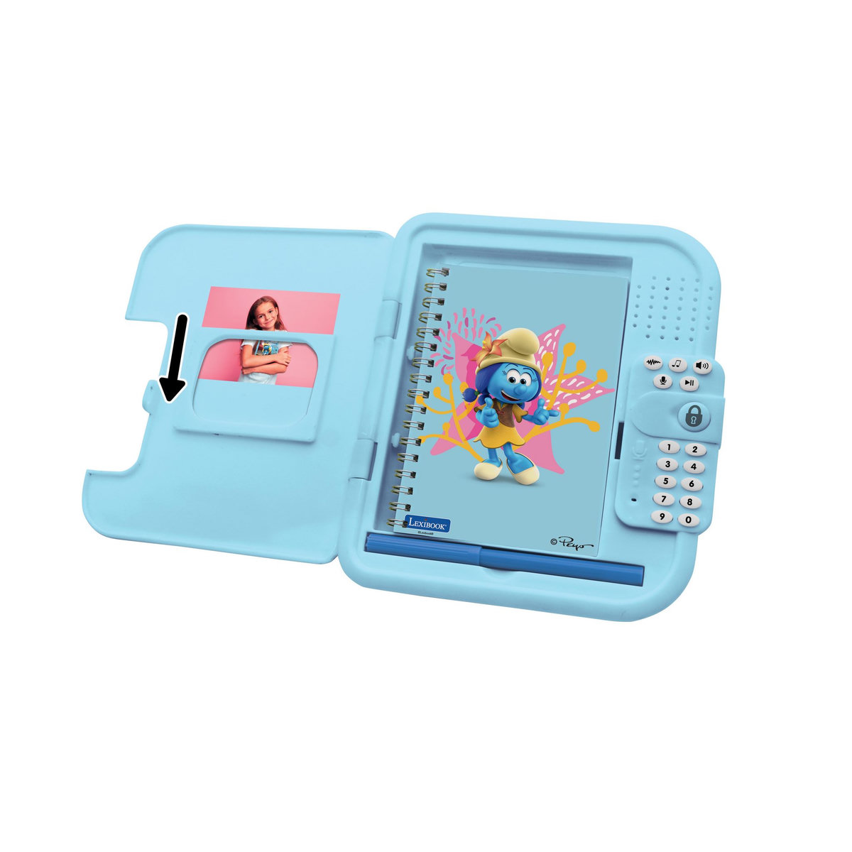 Lexibook Journal intime électronique avec coffre-fort Schtroumpfs
