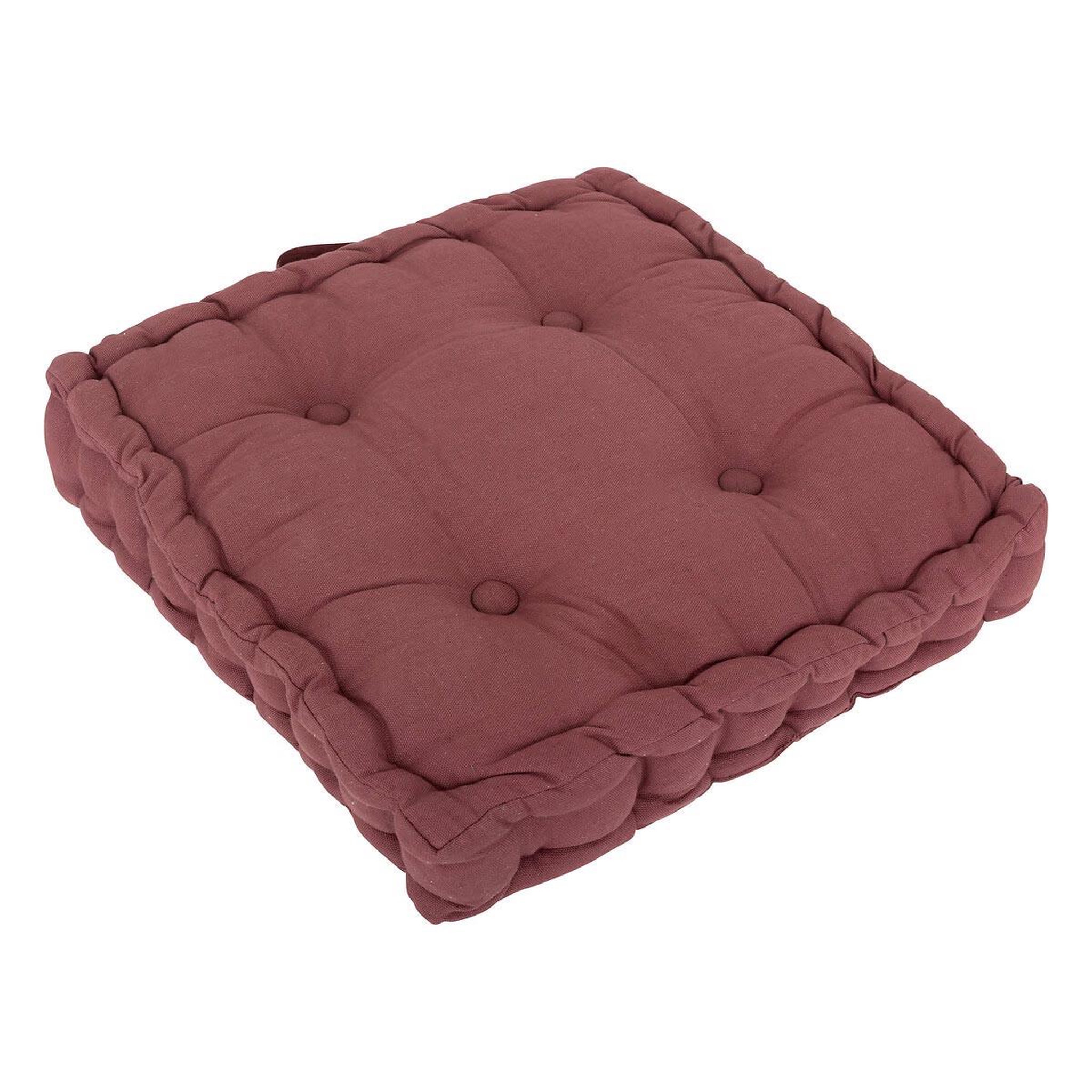 ATMOSPHERA Coussin de sol  dorian  40x40cm prune
