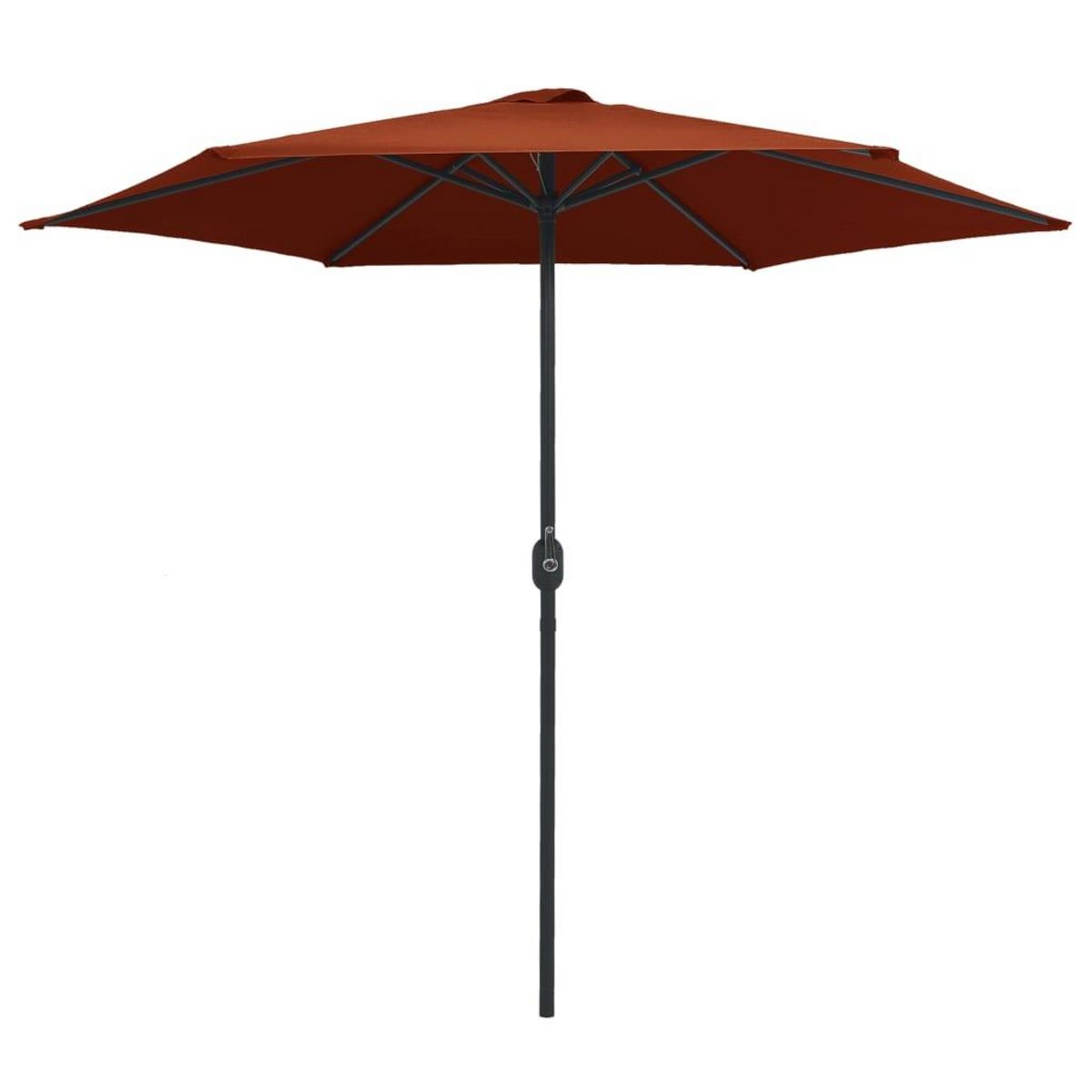 VIDAXL Parasol de jardin et mat en aluminium 270x246 cm Terre cuite
