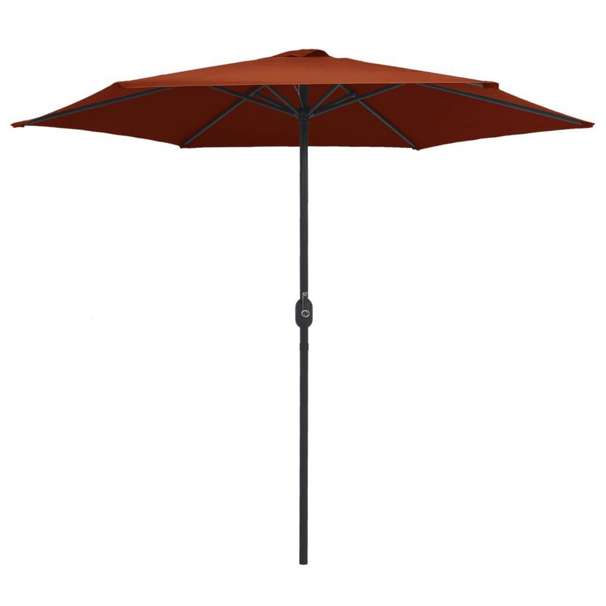 VIDAXL Parasol de jardin et mat en aluminium 270x246 cm Terre cuite