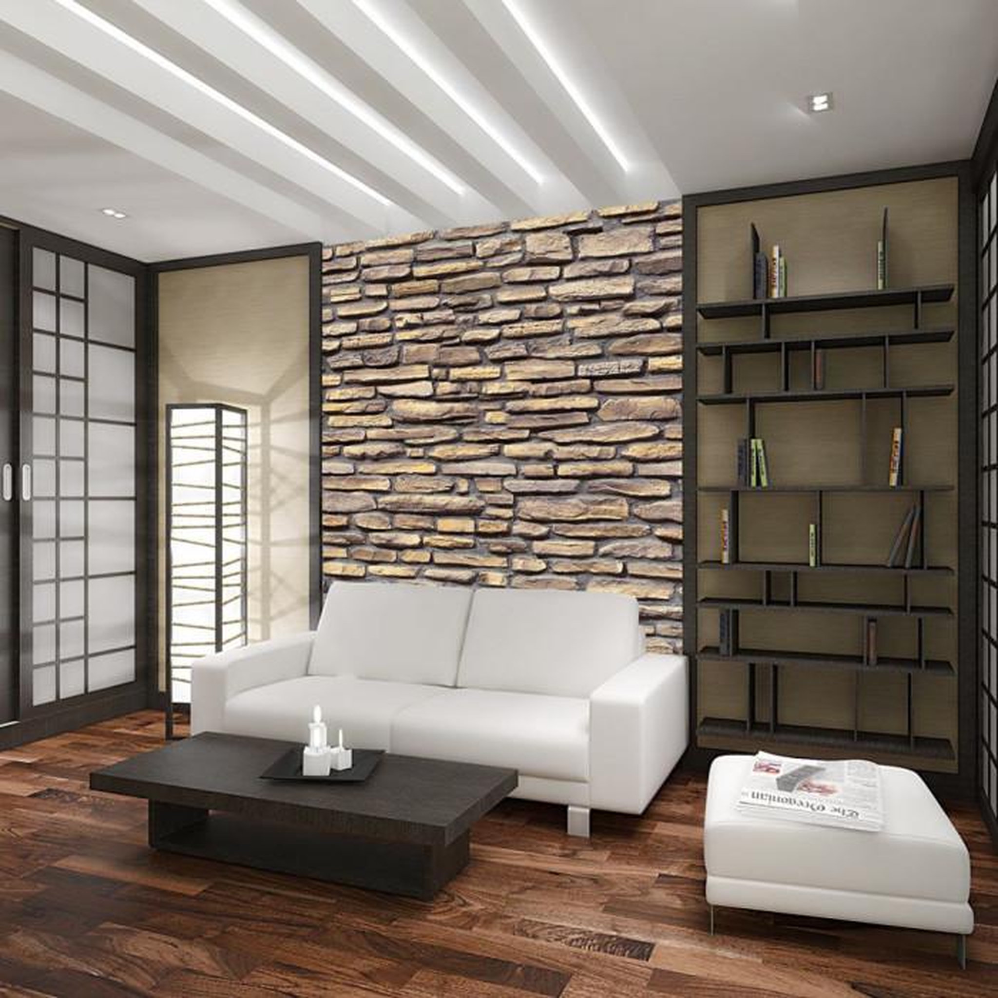Paris Prix Papier Peint  Stone Stylish Design. Coloris disponibles : Multicolore