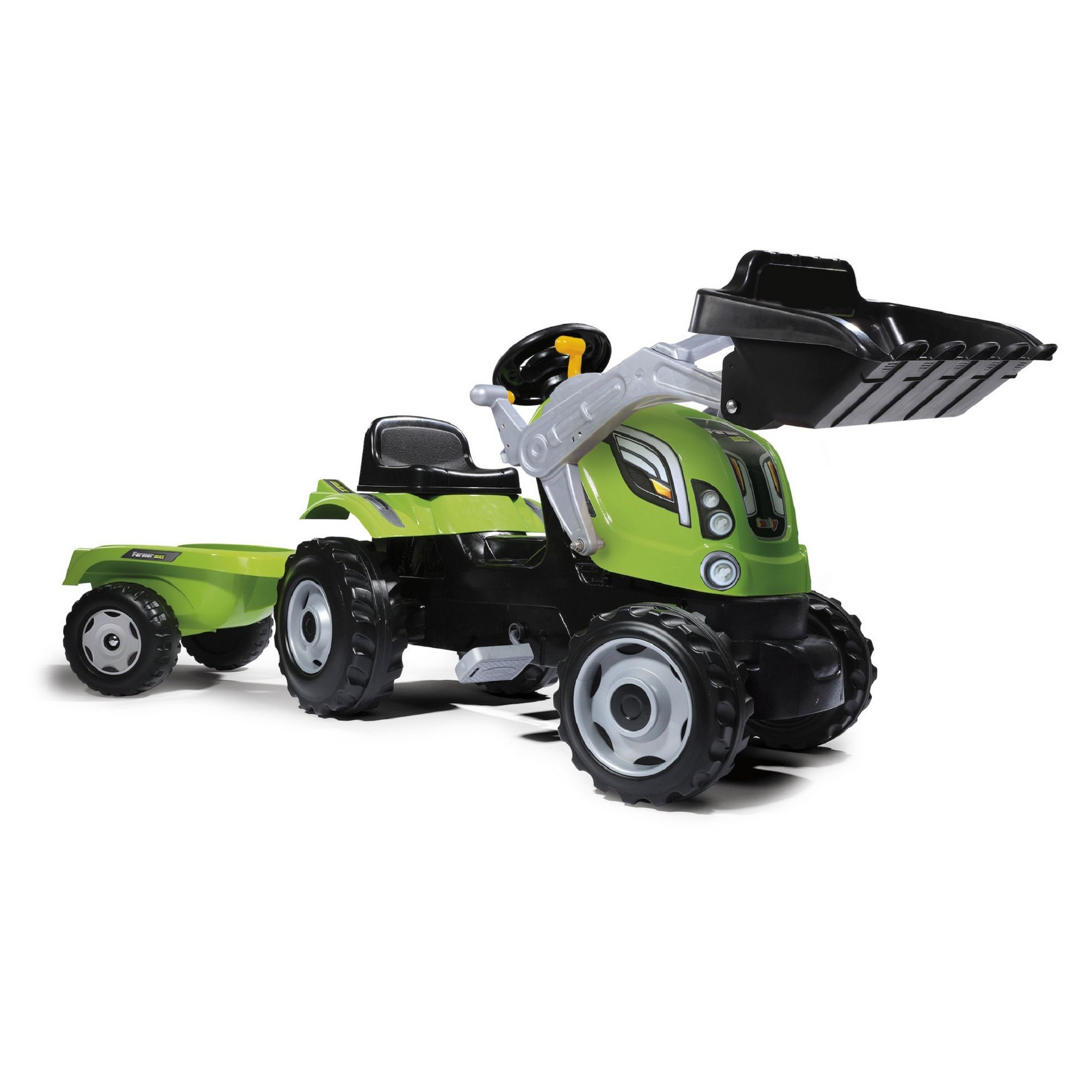 SMOBY Tracteur Farmer Max et sa remorque 