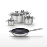 ELO Lot Poêle 32cm & 4 Faitouts 12/16/20/24cm Elo Profi Therm Platinum