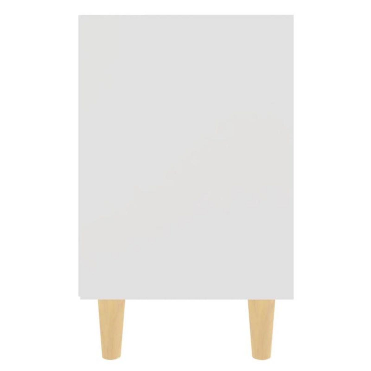 VIDAXL Tables de chevet avec pieds en bois 2 pcs Blanc 40x30x50 cm