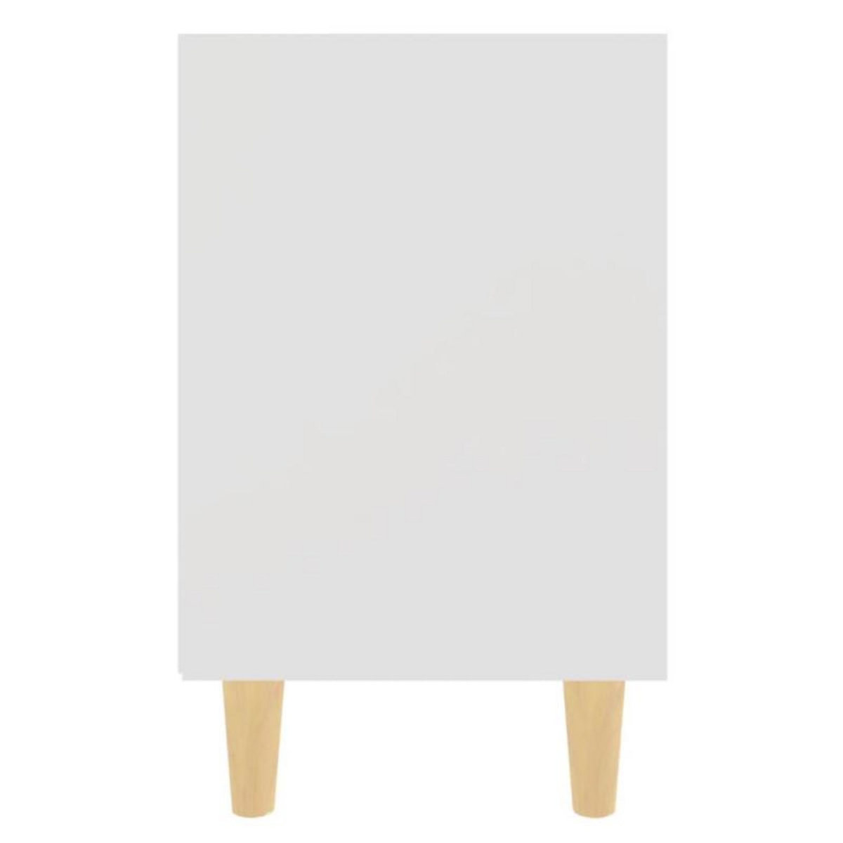 VIDAXL Tables de chevet avec pieds en bois 2 pcs Blanc 40x30x50 cm