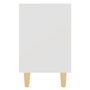 Voir la diapositive 6 : VIDAXL Tables de chevet avec pieds en bois 2 pcs Blanc 40x30x50 cm