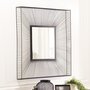 MACABANE THEODORE - Miroir carré 90x90cm métal noir