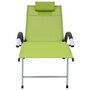 VIDAXL Chaise longue Aluminium textilene Vert