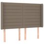 Voir la diapositive 3 : VIDAXL Tete de lit a LED Taupe 147x16x118/128 cm Tissu