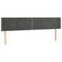 Voir la diapositive 3 : VIDAXL Tete de lit a LED Gris fonce 203x16x78/88 cm Velours