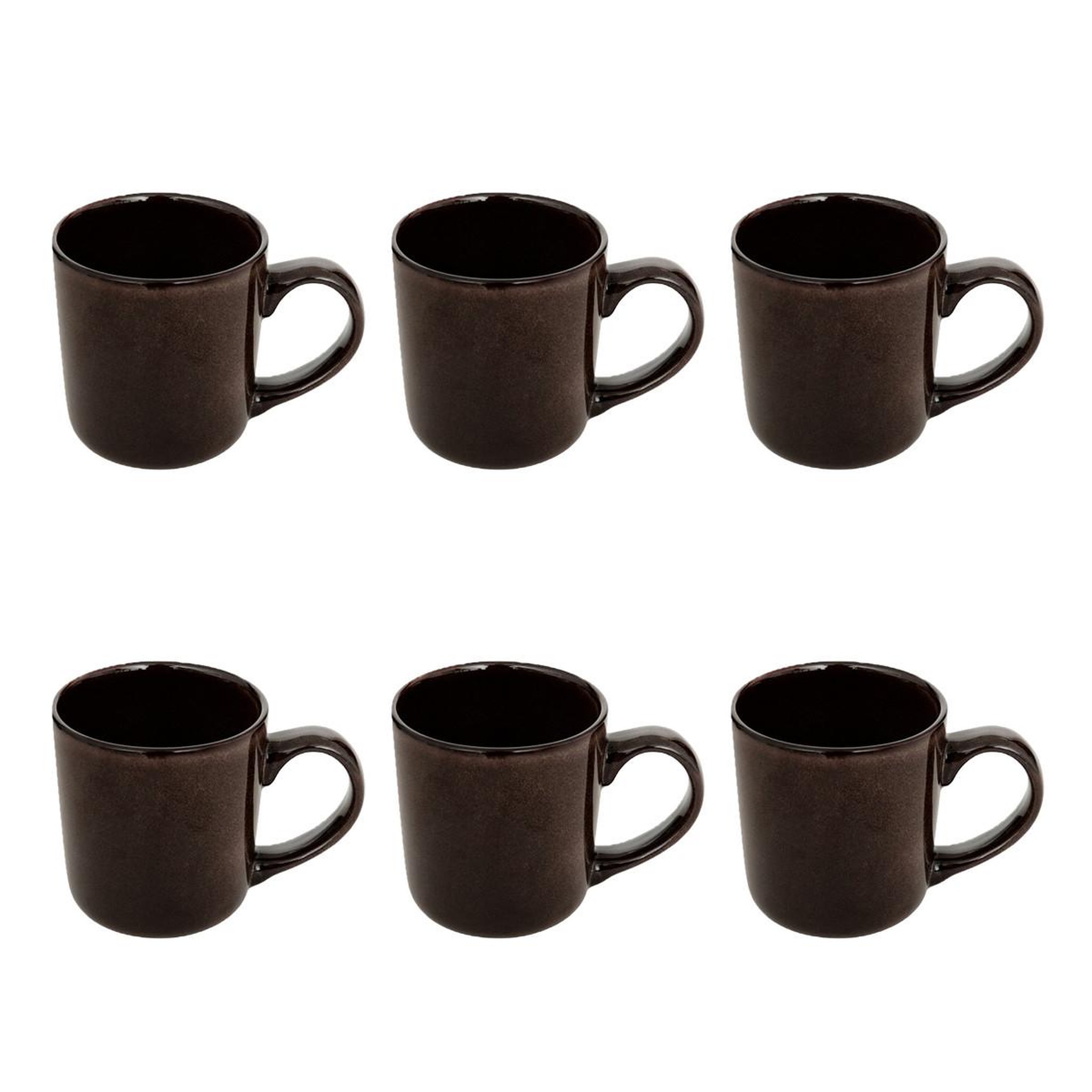SECRET DE GOURMET Lot de 6 mugs  terre inconnue  42cl marron