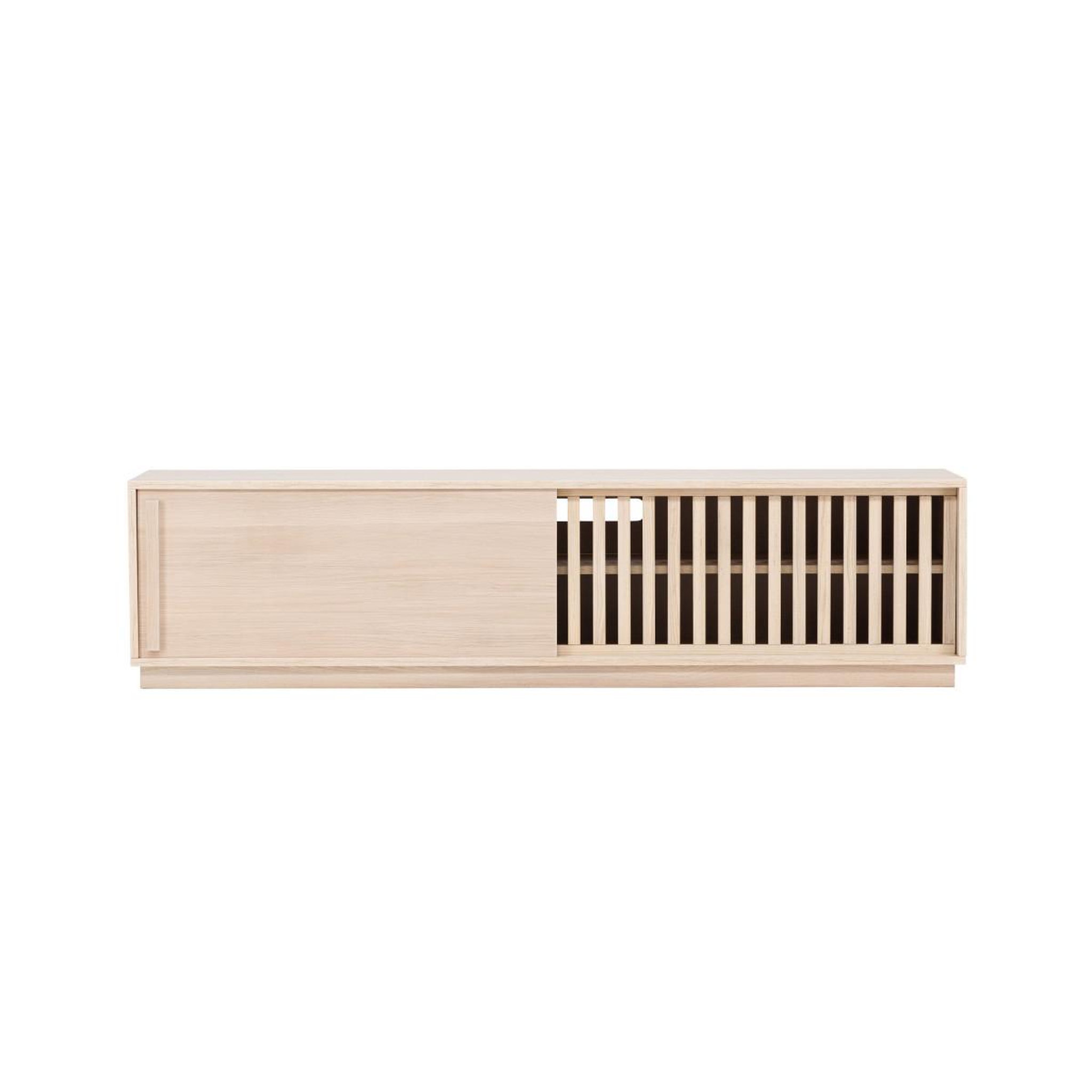 Voir la diapositive 2 : Paris Prix Meuble tv design nervuré  lugo  180cm naturel