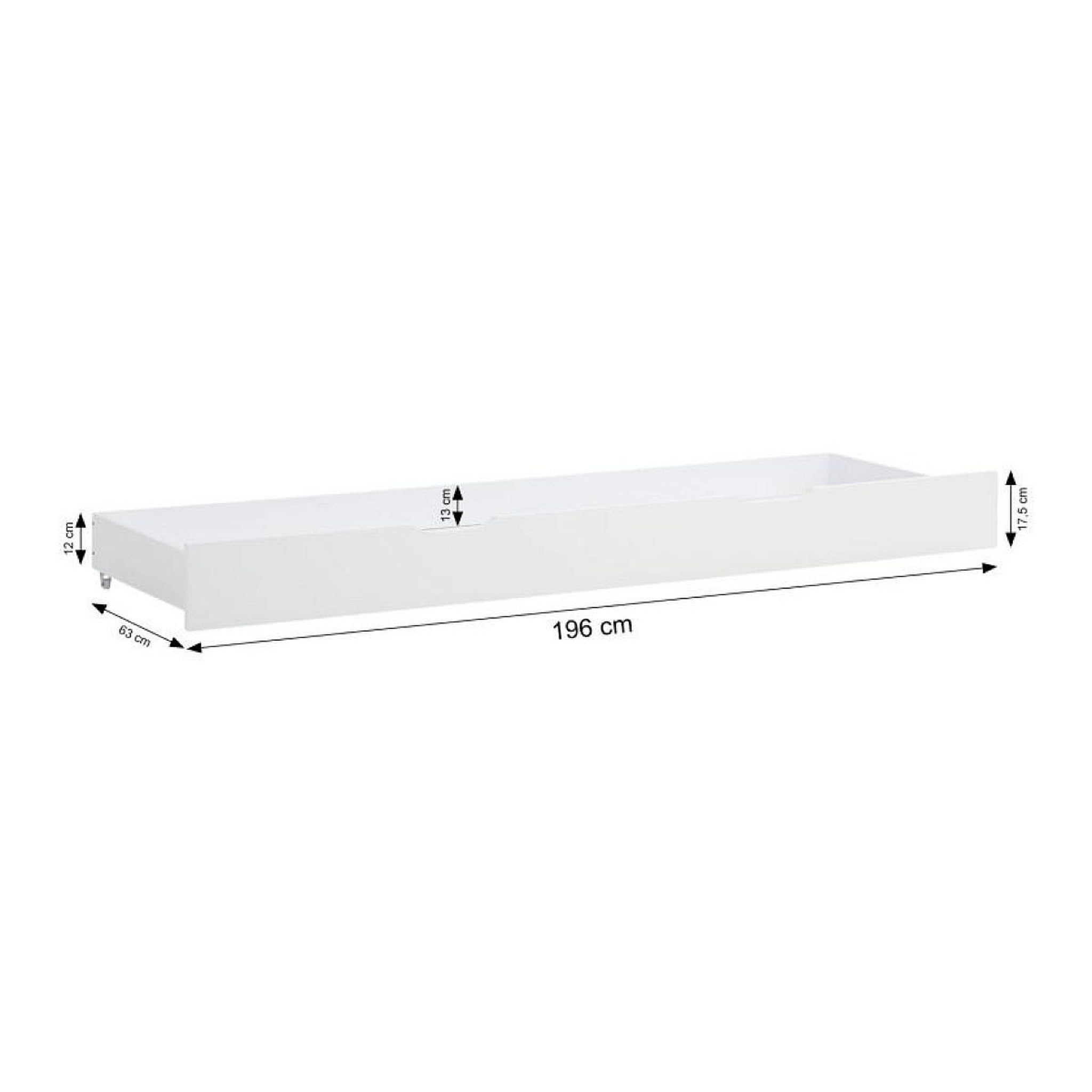 Voir la diapositive 4 : HomeStyle4U Lit blanc superposé avec tiroir 90x200