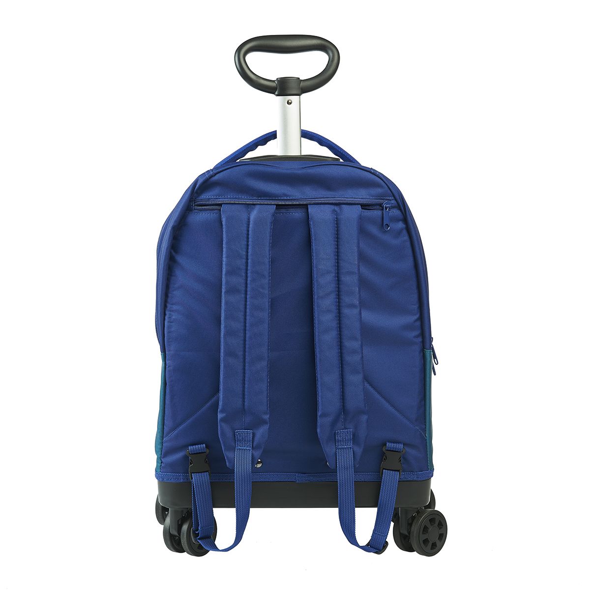 AUCHAN Sac à dos à roulettes bleu 