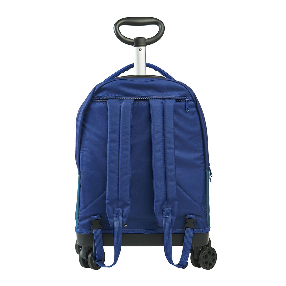 AUCHAN Sac à dos à roulettes bleu 