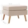 Voir la diapositive 6 : VIDAXL Repose-pied Creme Tissu
