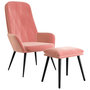 Voir la diapositive 3 : VIDAXL Chaise de relaxation avec repose-pied Rose Velours