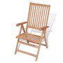 Voir la diapositive 3 : VIDAXL Chaises inclinables de jardin lot de 2 Bois de teck solide