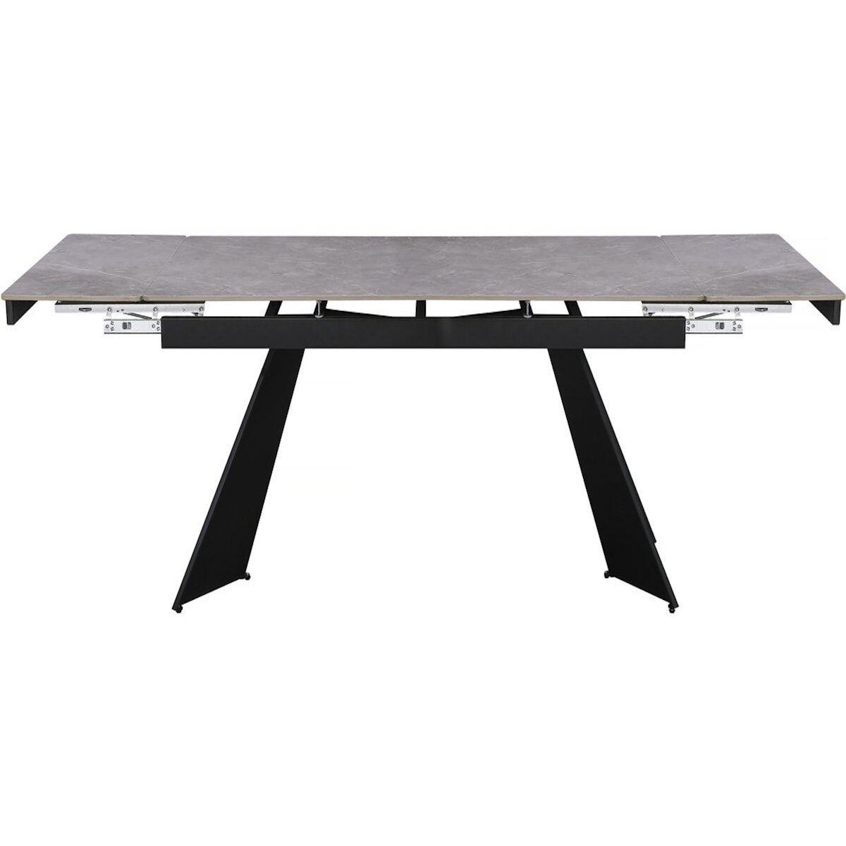 Habitat et Jardin Table de repas extensible en céramique 6 à 10 personnes  Equinoxe  - Gris marbré