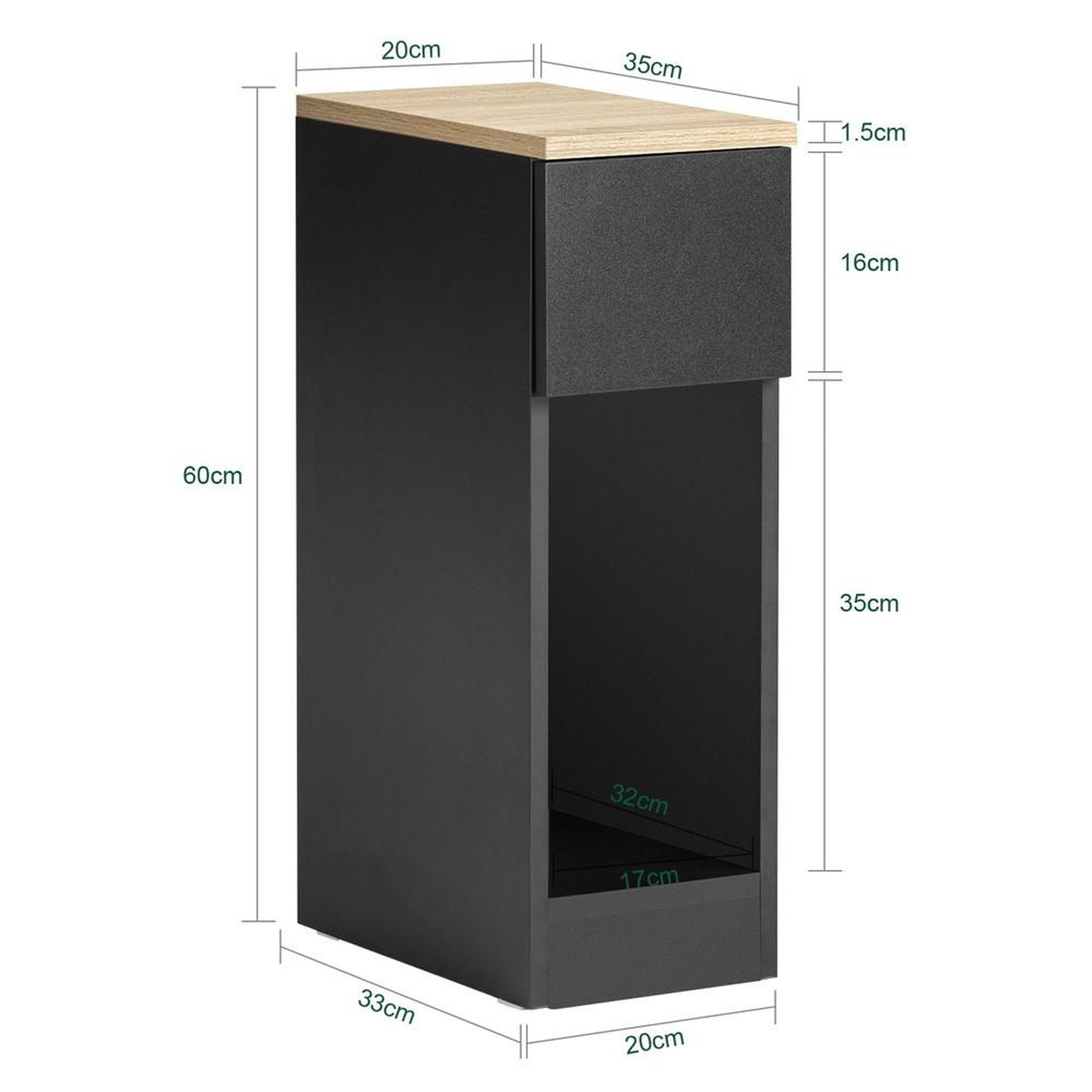 Voir la diapositive 3 : SOBUY SoBuy - Lot De 2 Tables De Chevet à 1 tiroir - Minimaliste - FBT111X2