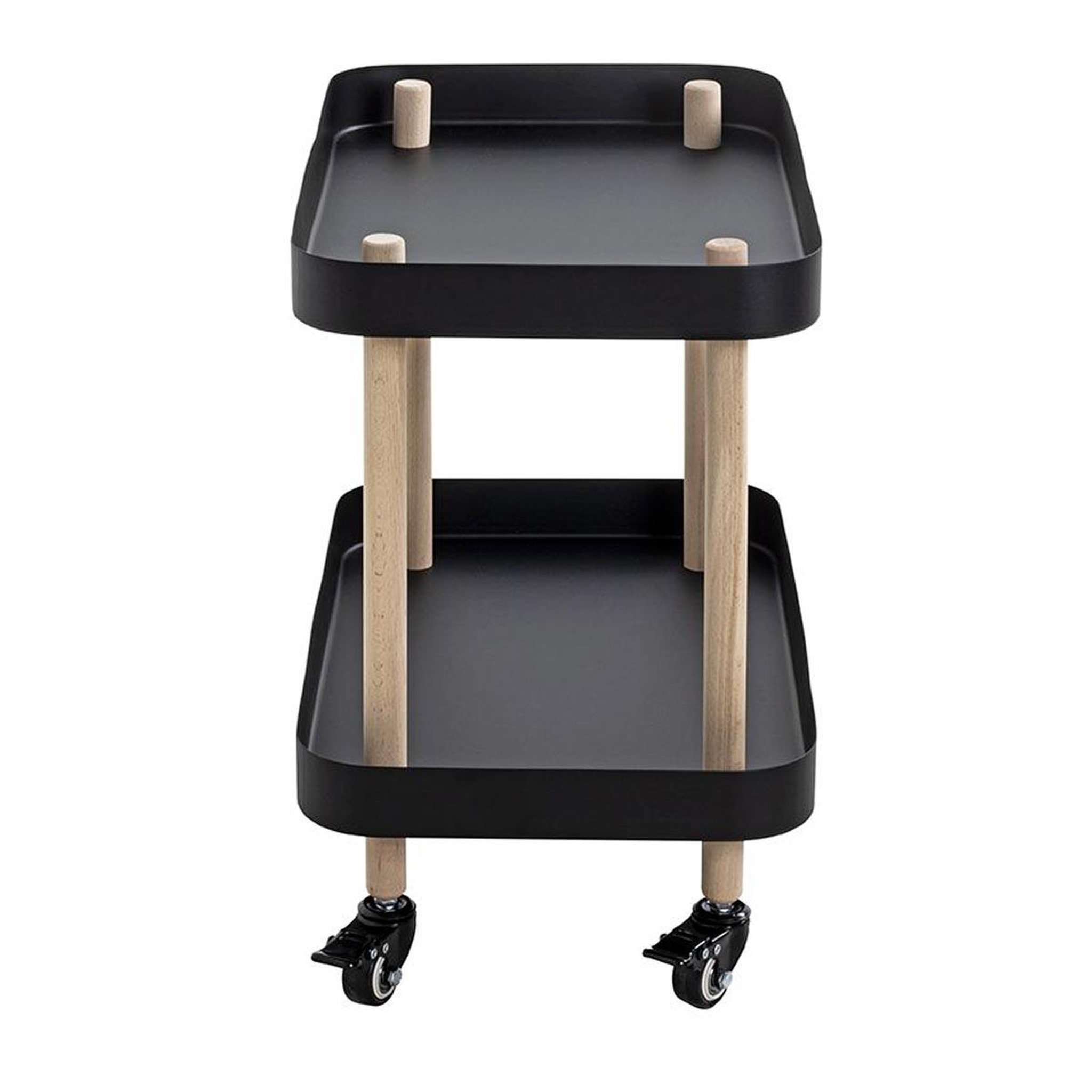 Voir la diapositive 3 : Paris Prix Desserte de cuisine 2 niveaux  yumi  47cm noir