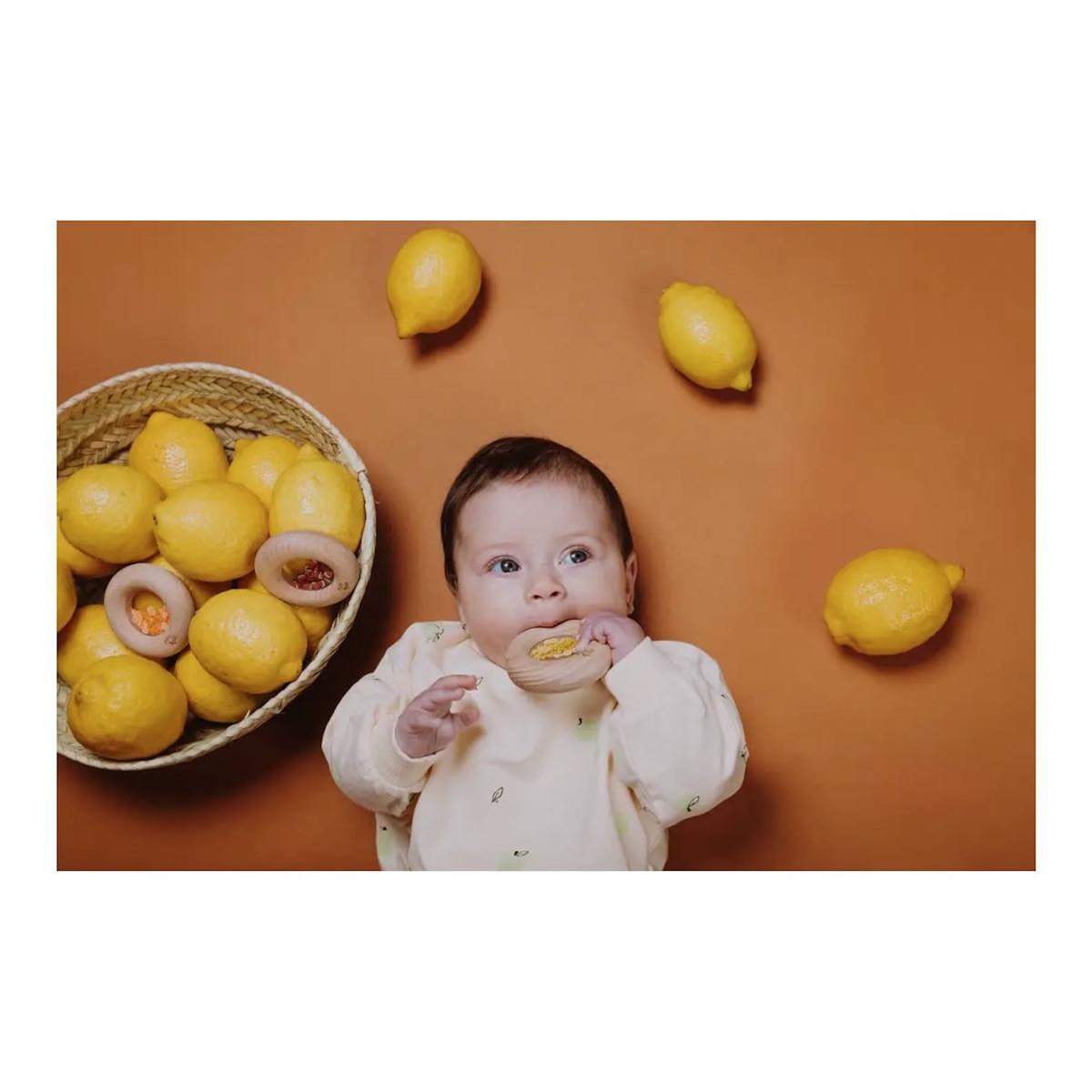 PETIT BOUM Donut sensoriel en bois - Citrons